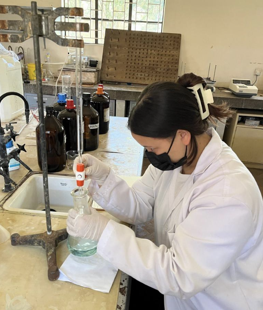 Sabriya Seid in the lab